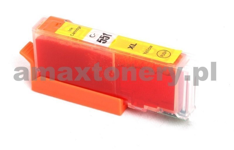 Tusz zastępczy Canon CLI551y yellow - żółty z chipem - photo